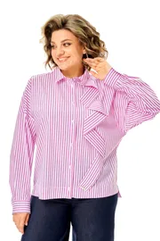 Blouse Michel Chic #798 poloska lilovaya