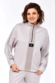 Suit Olga Style #S1001 svetlo-seryj