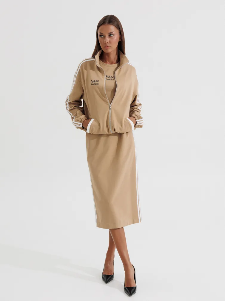 Бомбер V&N fashion арт. 1183_бежевый