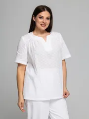 Blouse Avila #0858 chistyj belyj