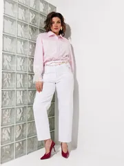 Bluzka Anastasia MAK #1352 rozovyj+poloska