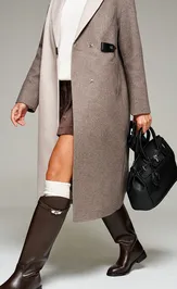 Coat Beautiful & Free 7014 korichnevo-pesochnyj