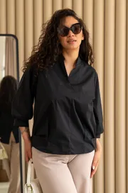Blouse TOOK A LOOK & Angelika #TB-101 chernyj