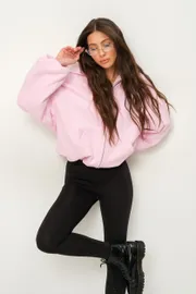 Bluza Z Kapturem Pirs #6492 rozovyj