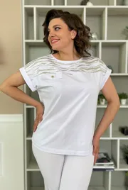 Блузки, туники Rumoda арт. 2135 (короткий рукав) белый