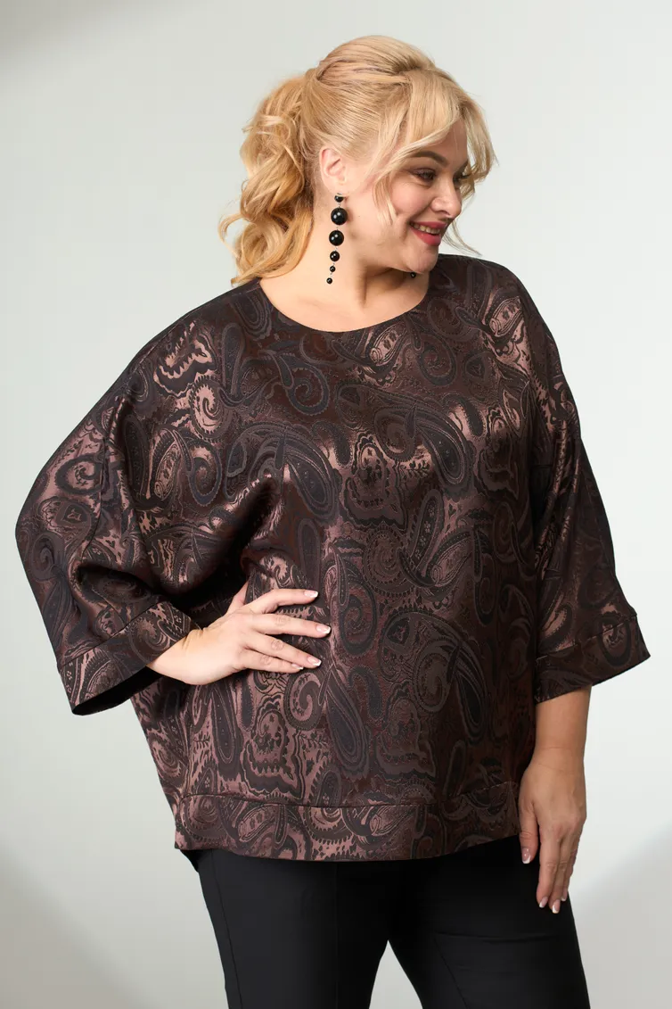 Блузка Angelina & Company арт. 637/4 шоколад