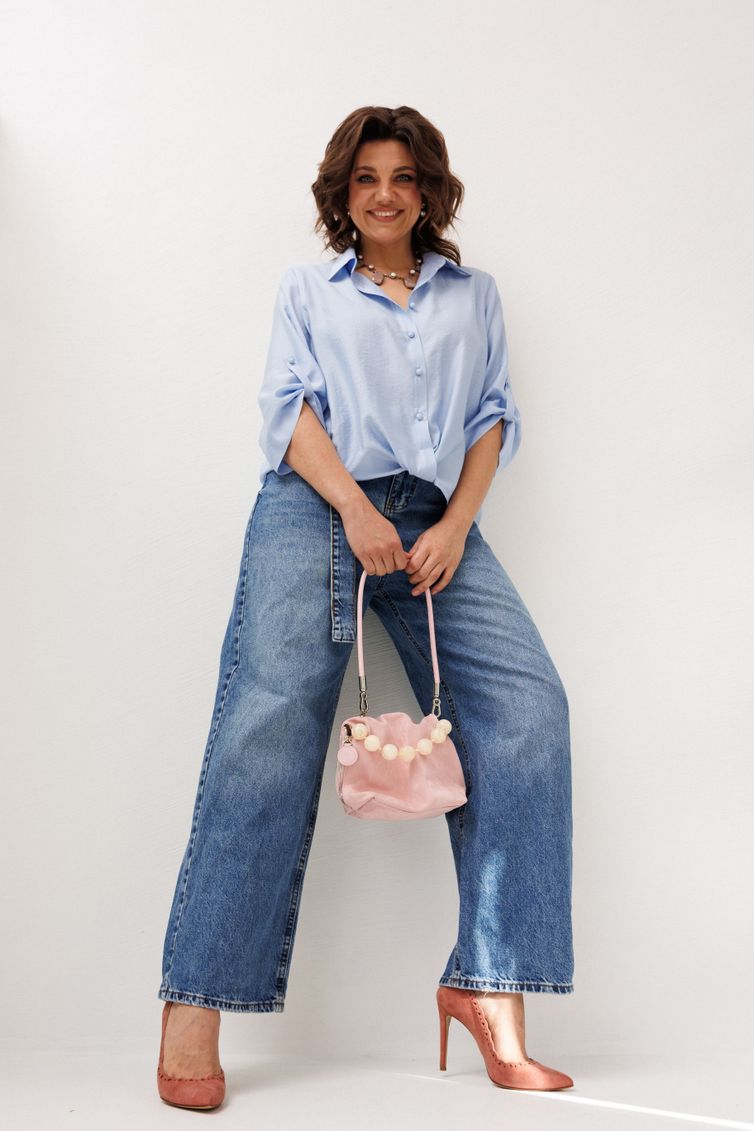 Koszula Anelli Laurel #1663.1 golubika