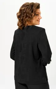 Blouse BelElStyle #879-329 chernyj print