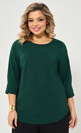 Блуза DORA plus 0220-2 темно-зеленый