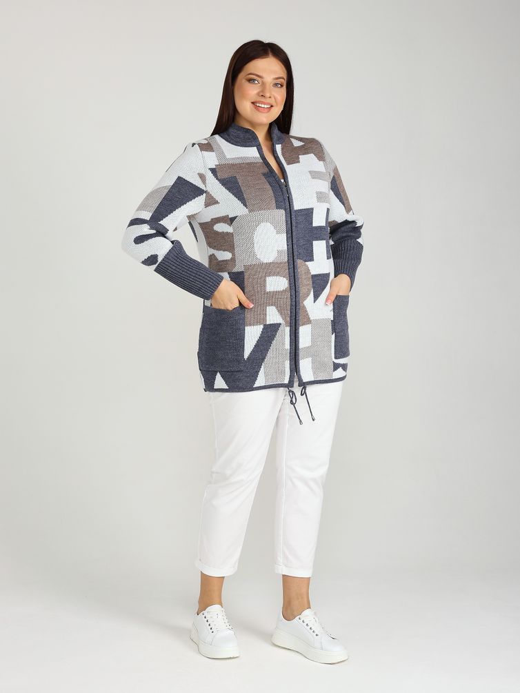 Кардиган BONADI арт. 1982 джинс-капучино