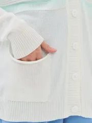 Кардиган Newvay арт. 7231-14120 бел/ментол