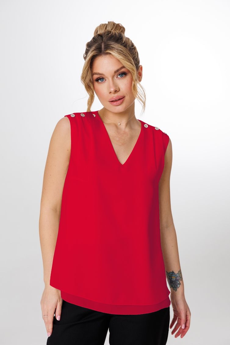 Блуза Faufilure арт. С1736 красный