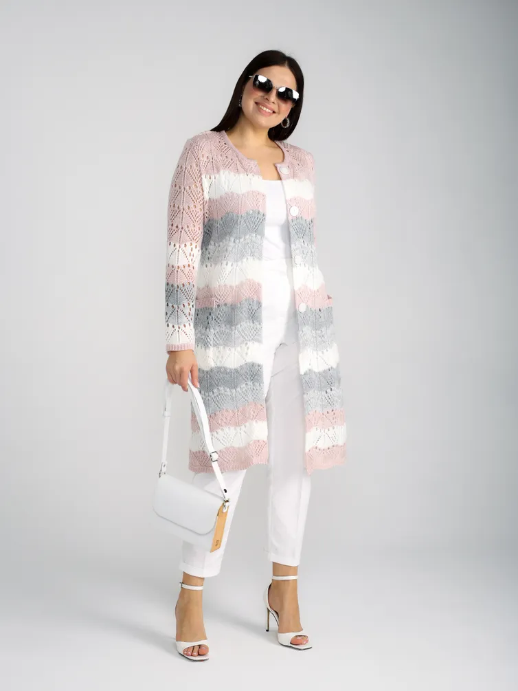 Sweter BONADI #1285 pudra-seryj