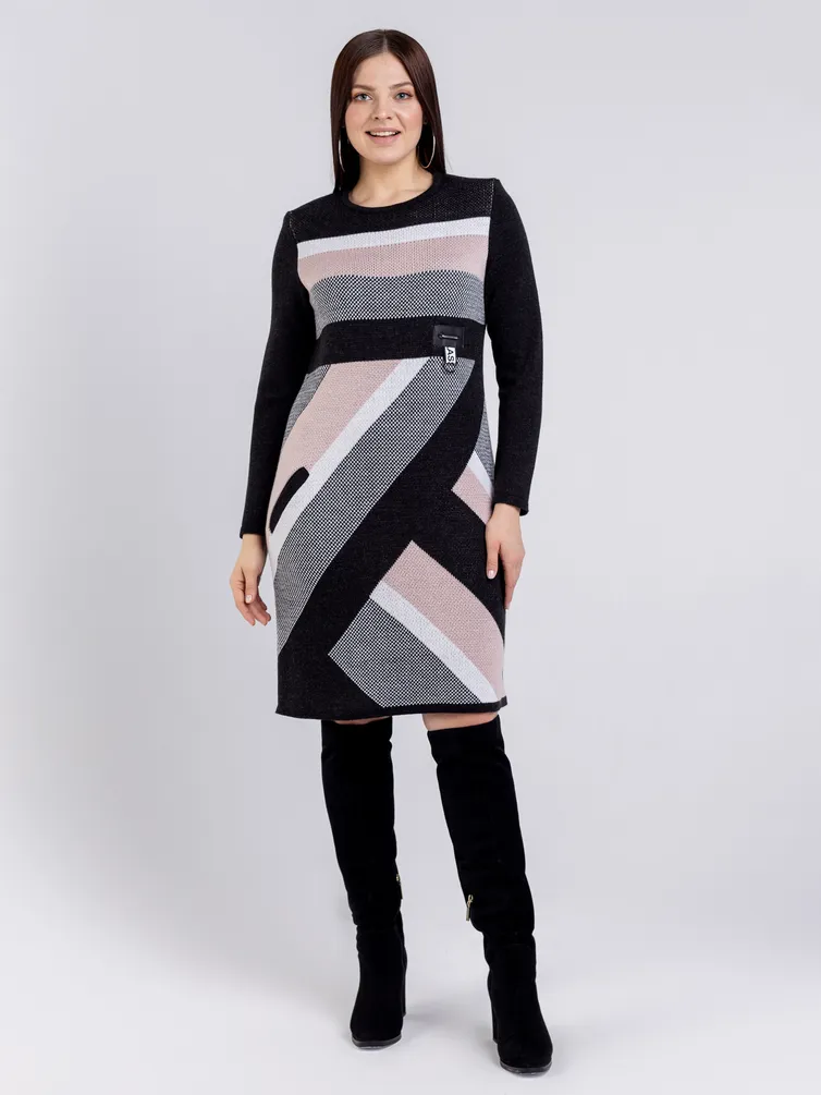Dress BONADI #1346 antracit-pudra