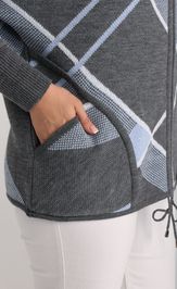 Кардиган BONADI 1758 серый-голубой