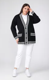 Sweter BONADI 1884 cherno-belyj