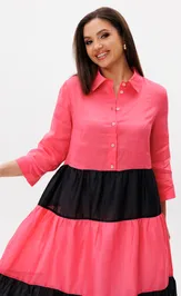 Dress Anastasia 1241 rozovo-chernyj
