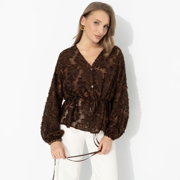 Blouse CHARUTTI #Gromche slov (shokolad)