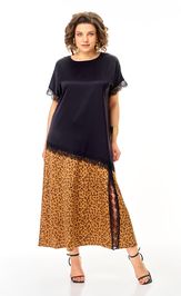 Платье Anastasia 1368 золото/черничный