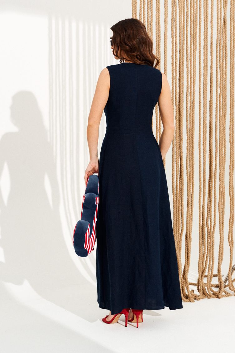 Платье Elletto Life арт. 11126 темно-синий