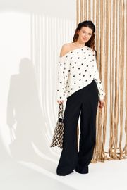 Блузка Elletto Life арт. 13987 молочно-черный