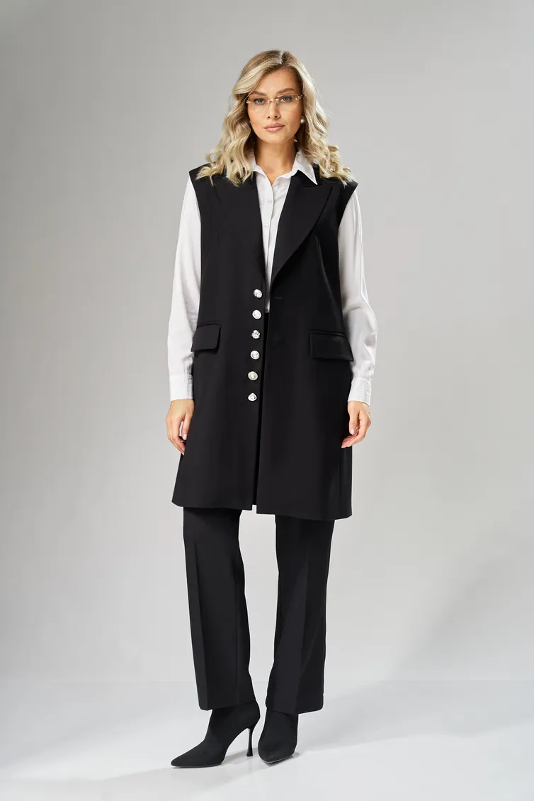 Waistcoat Ava fashion #M-242 chernyj