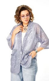 Жакет Anastasia 1190 серого-голубой