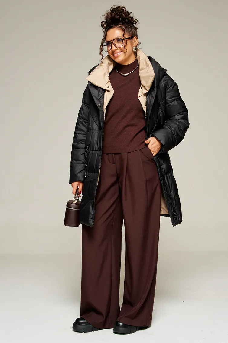 Coat Beautiful & Free #8010 chernyj