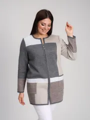 Sweter BONADI #1933 seryj-kapuchino
