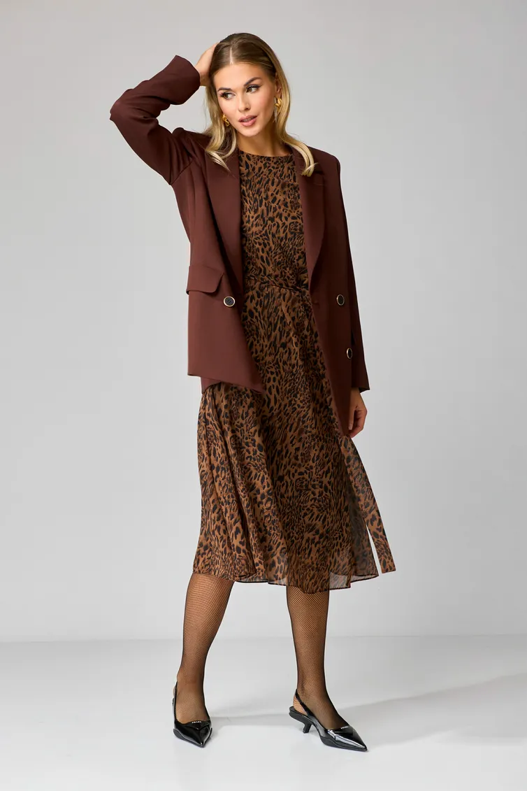 Sukienka GIZART #5103 leopard