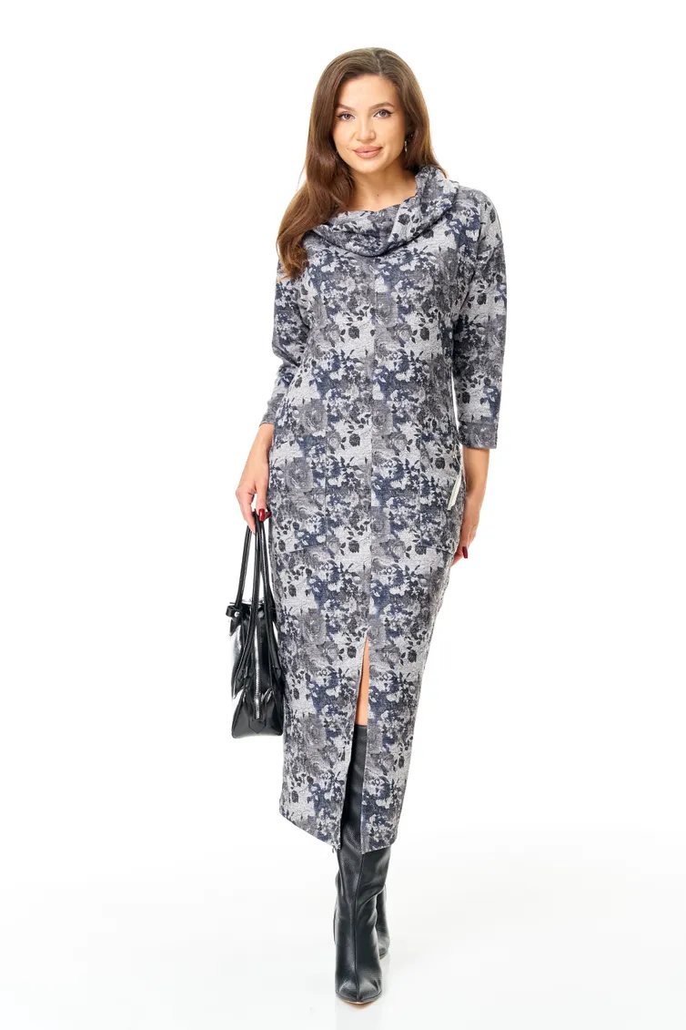 Sukienka Michel Chic #2145/1 serebro, sinij