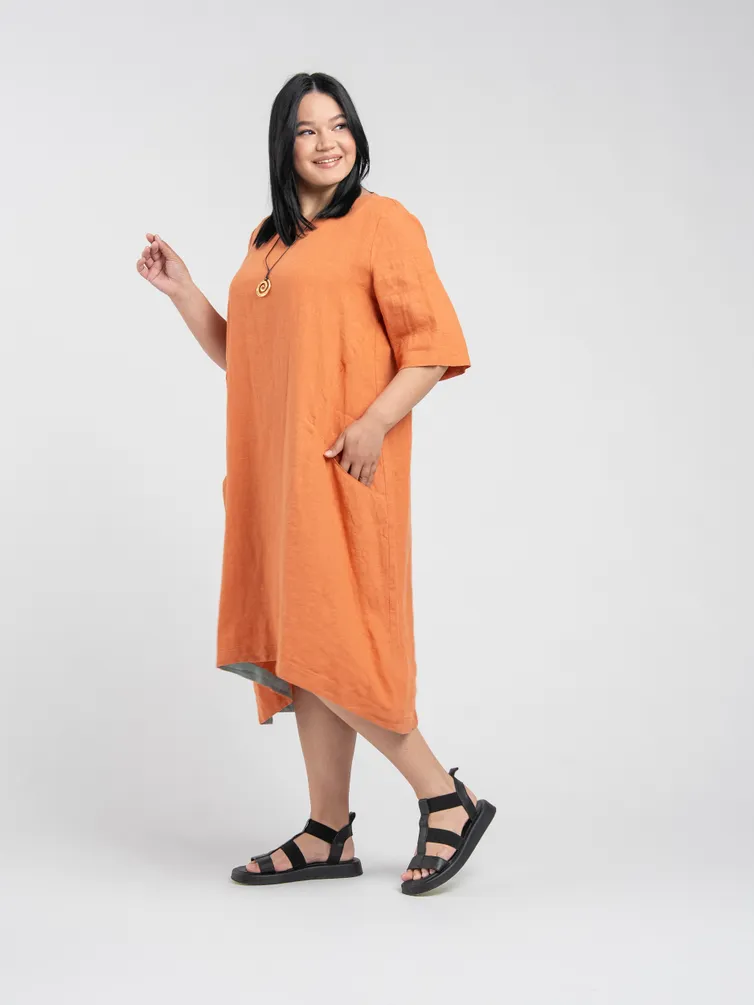 Sukienka FASHION CENTRE #L-4003/Morkovnyj