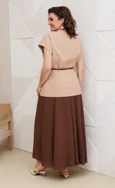 Костюм Anastasia 1347 бежевый-шоколад