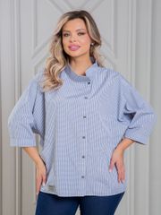 Блузка NOVITA арт. 1423 серая клетка