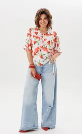 Blouse Anelli Laurel 1884 krasnye maki