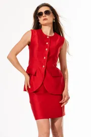 Kamizelka SILVERSPICE #S-2638 krasnyj