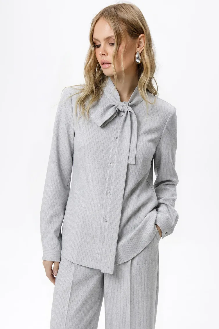 Shirt Pirs #6304 svetlo-seryj