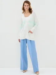 Кардиган Newvay арт. 7231-14120 бел/ментол