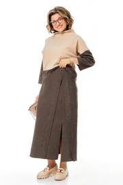Костюм Anastasia арт. 1398 бежевый/шоколад