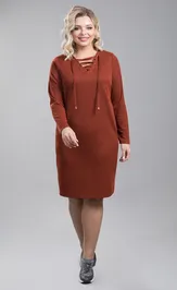 Sukienka NOVITA 1223 terrakotovyj