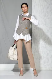 Костюм Beautiful & Free арт. 3088 гус.лапка + беж