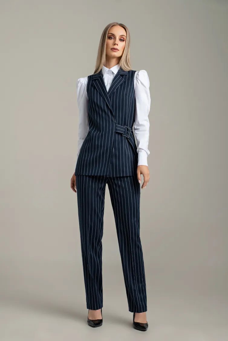 Suit MARIKA #440 t.sinij v polosku