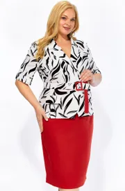 Suit Milora #1361 abstrakciya + krasnyj