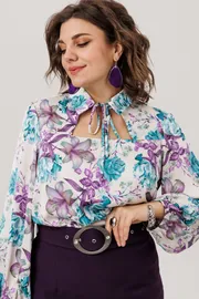 Bluzka Anelli Laurel #1806 rozy lilii piony