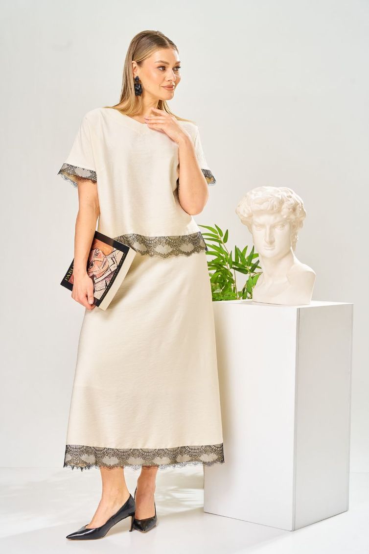 Костюм Ava fashion арт. М-196 молочный-шампанское