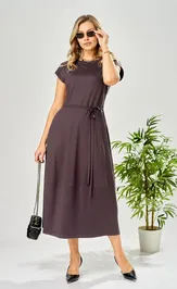 Платье Ava fashion М-199 баклажановый