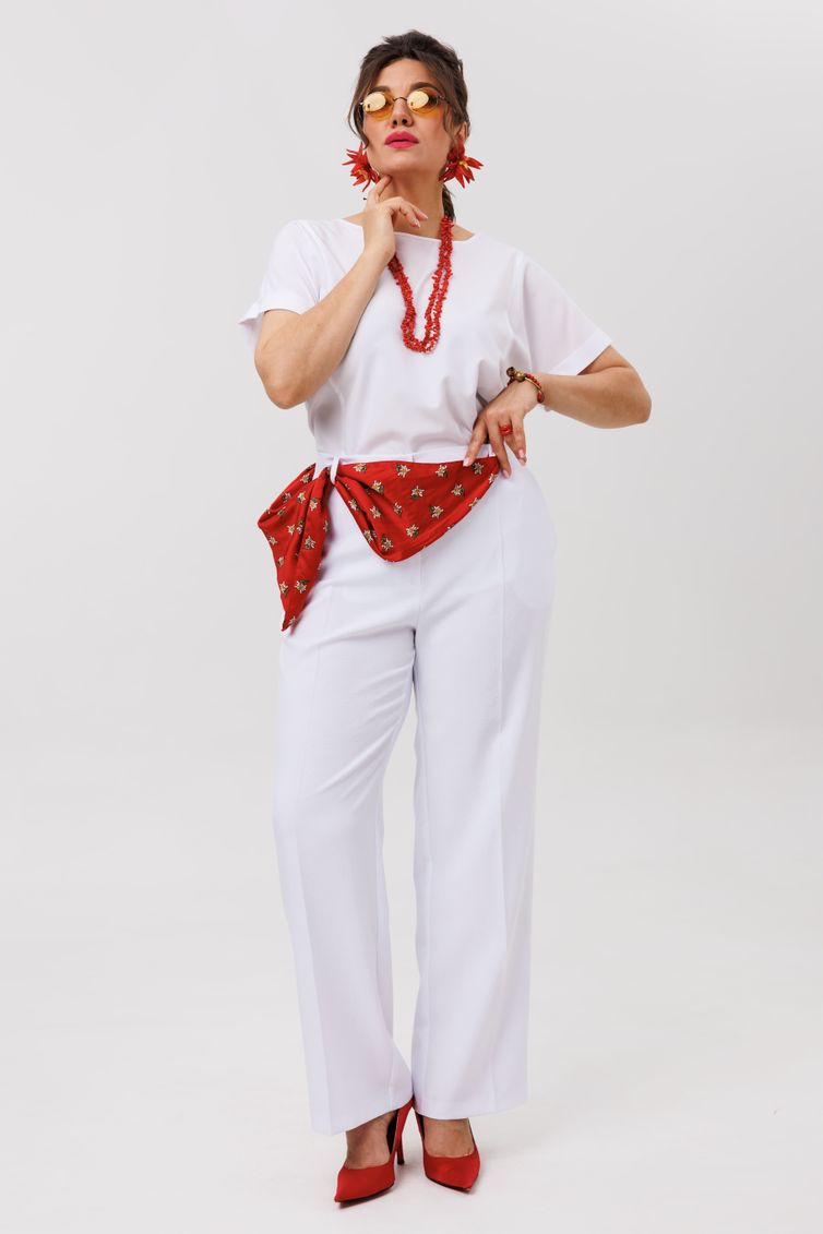 Trousers Anelli Laurel #1540.1 belyj den