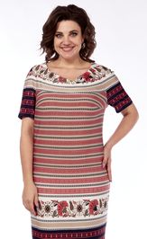 Dress Abbi 1035 ornament bordo