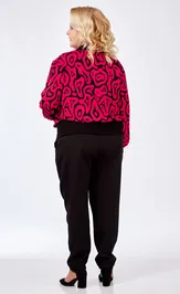 Suit Belinga 2291 chern.- malina