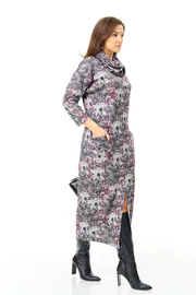 Sukienka Michel Chic #2145/1 serebro, bordo